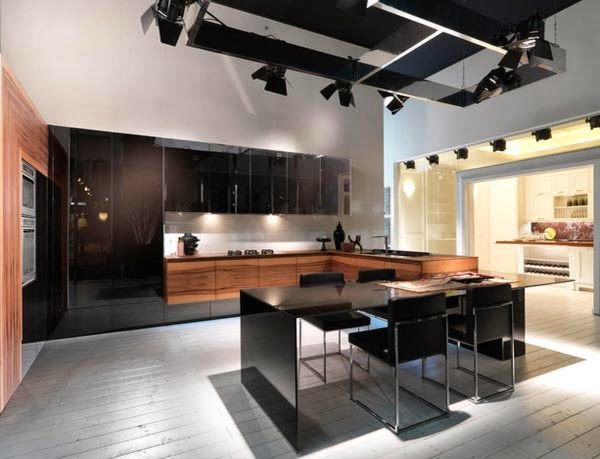 Nội thất nhà bếp đẹp với màu đen 7