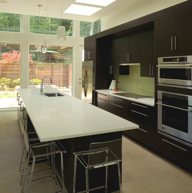 Mẫu tủ bếp Laminate MFC lõi xanh cao cấp, đẹp và rất hiện đại 1