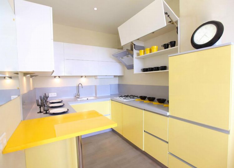 Nội thất phòng bếp tươi rói với gam màu vàng chanh 1