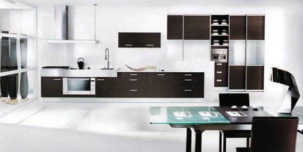 Nội thất nhà bếp đẹp với cặp màu đen và trắng 6