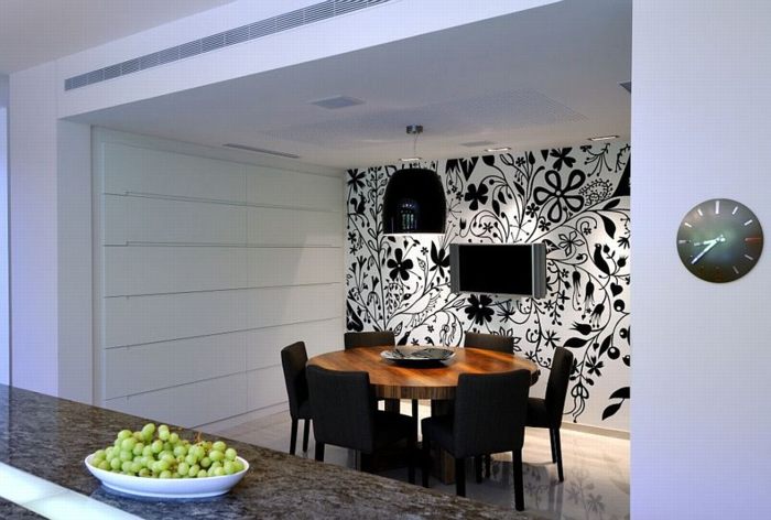 Ý tưởng thiết kế phòng ăn bắt mắt với giấy dán tường 4