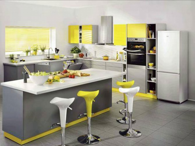 Ý tưởng thiết kế tủ bếp acrylic đẹp màu vàng đẹp 4
