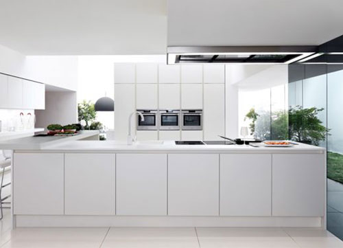 Nội thất nhà bếp,đẹp với sắc trắng tinh tế,phong cách Châu Âu,